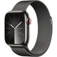 Apple Watch Series 9 GPS + Cellular - 41mm - Boîtier Acier Graphite - Bracelet Graphite Milanese Loop-0