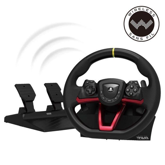 Volant de course - Racing Wheel Apex - HORI - PC PS4 et PS5 - Pédales incluses - Sans Fil