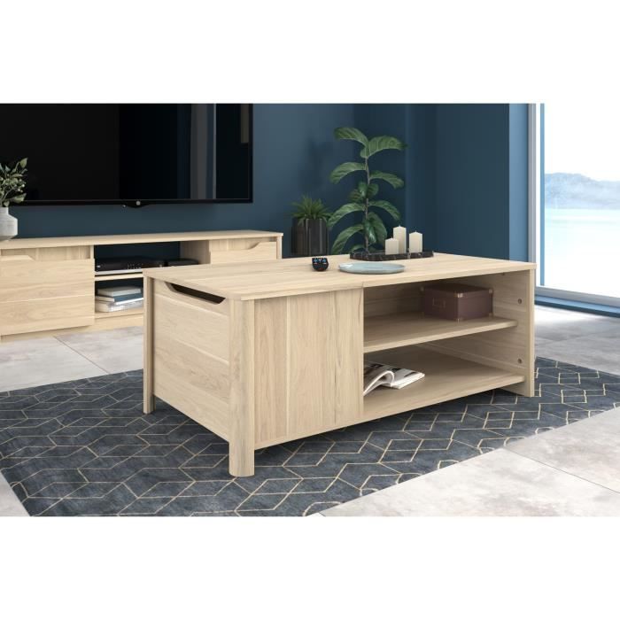 Table Basse BETTY - Chêne - Rectangulaire - 110 x 42 x 60 cm