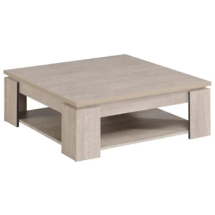 Loft Table Basse Carree Style Contemporain Decor Bois Gris L 86