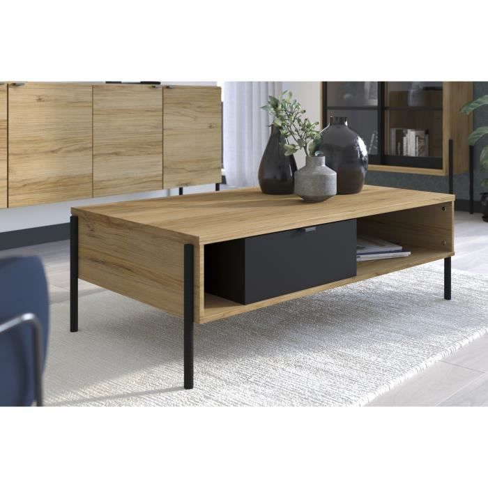 Table Basse Chene Avec Tiroir Achat Vente Pas Cher