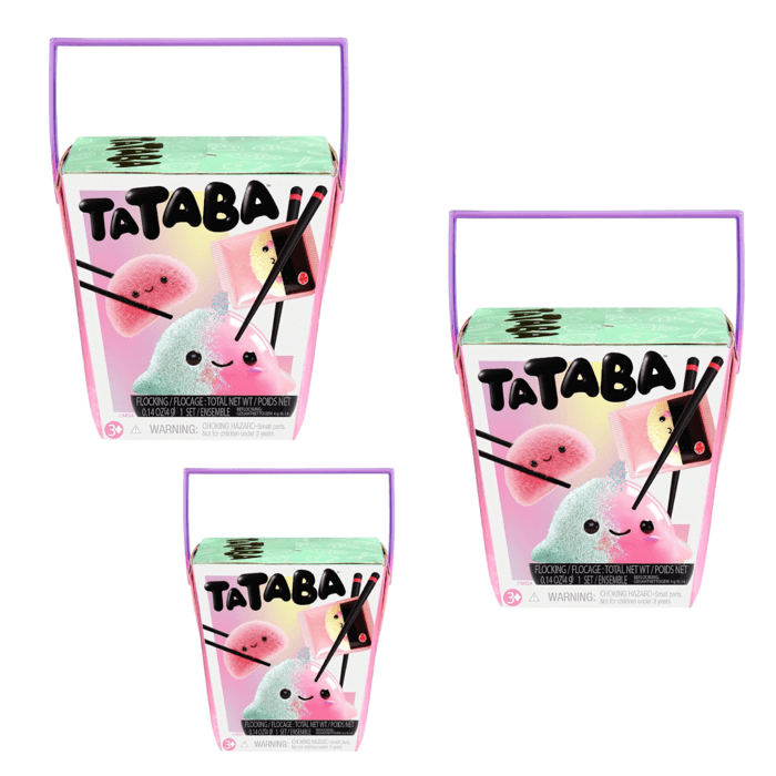Lot de 3 Tataba Squishy - Collectionnable- Emballage Opaque avec Poudre de Flocage DIY - Accessoires - 18 pièces à collectionner
