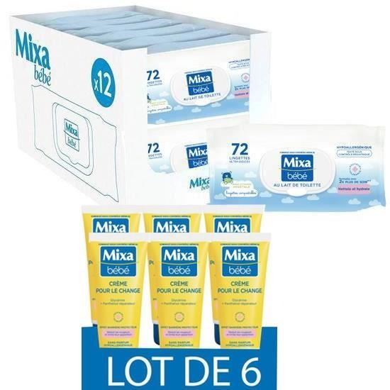 Mixa Bébé Lingettes au Lait de Toilette ¿ Hypoallergénique ¿ Testé sous contrôle pédiatrique