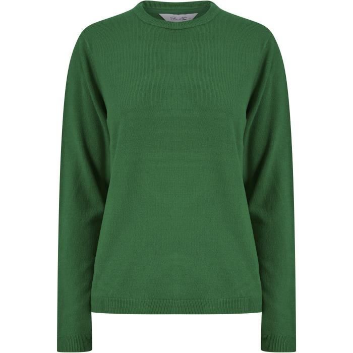 Pull NICE CONNECTION 100% Cachemire Vert Menthe - Taille 40, Broderies, Occasion Très Bon état