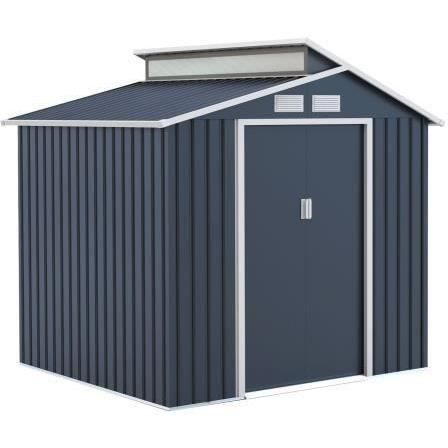 abri de jardin acier 4 25 m2 avec kit d ancrage inclus cdiscount jardin