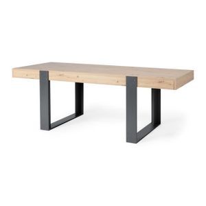 TABLE À MANGER SEULE Table à manger - Rectangulaire - Panneaux de particules - Industriel - Loft - L 223,9 x P 93 x H 78,6 cm