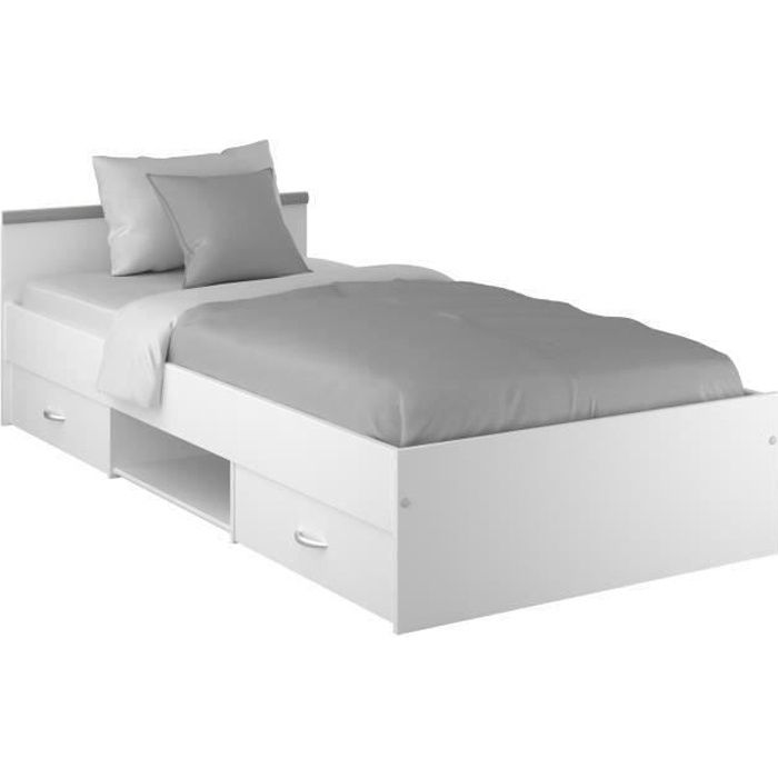iGLOBAL Lit pour enfant avec sommier /à lattes en mousse 140 x 70 cm