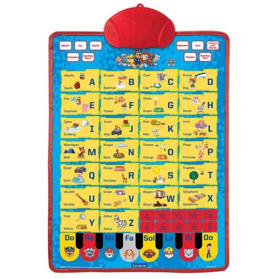Poster Éducatif Parlant Bilingue FR/EN – Alphabet, Vocabulaire Et Orthographe Avec La Reine Des Neiges – Piano Intégré, Dès 3 Ans