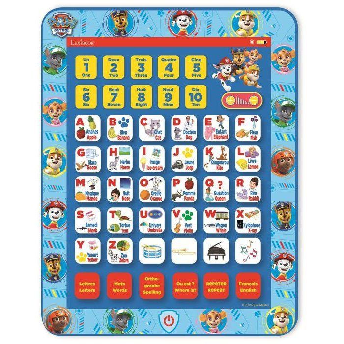 Tablette Éducative Bilingue Pat? Patrouille Françaisanglais Lexibook La Tablette