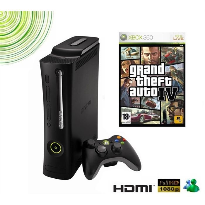 PACK CONSOLE XBOX 360 ELITE + GTA IV Cdiscount Jeux vidéo