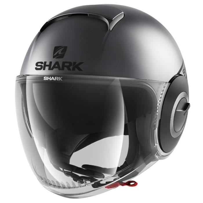 SHARK Casque moto jet Street Drak - Noir mat - Cdiscount Auto