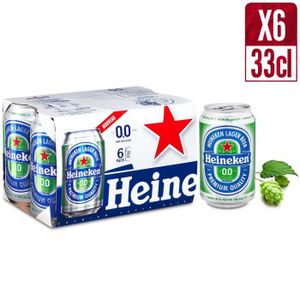 HEINEKEN Bière blonde premium - Zéro alcool - 6 x 33 cl HEINEKEN Bière blonde premium - Zéro alcool - 6 x 33 cl