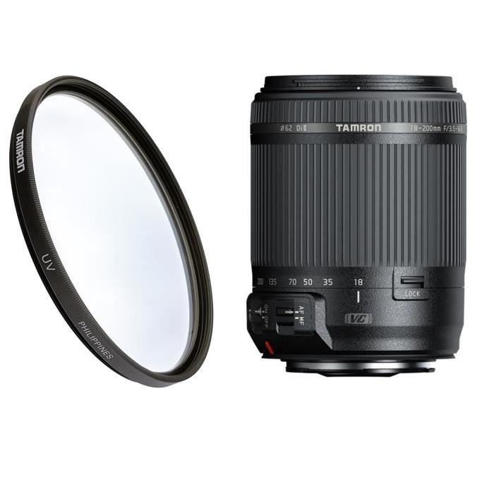 Tamron UV Filtre de Protection 62mm pour Tamron 18-200 mm 3.5-6.3 Di II VC 