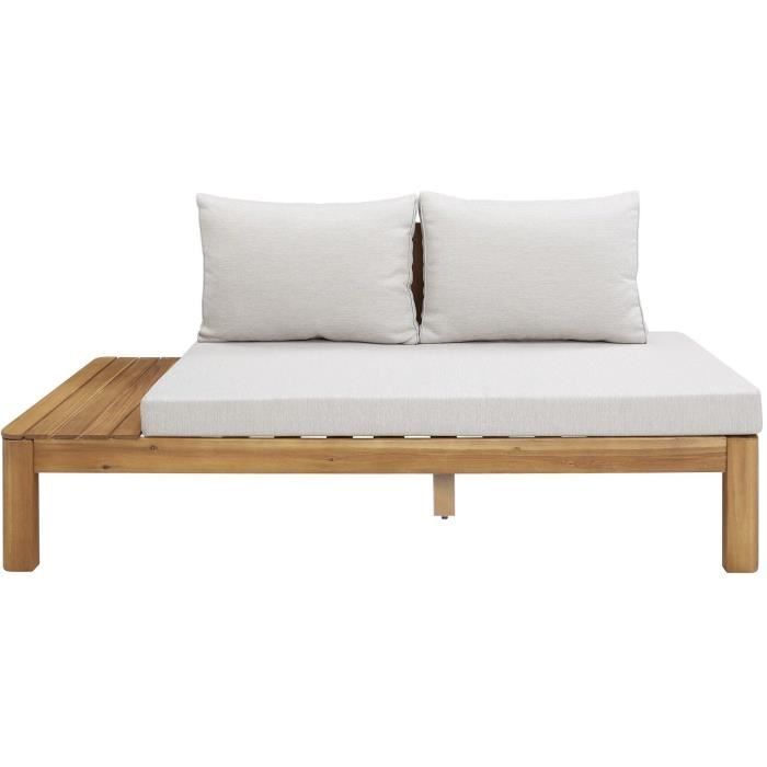 Banquette De Jardin En Bois D Acacia Fsc 2 Personnes Avec Coussins Sana Achat Vente Salon Bas De Jardin Sana Canape 2 Pl Teck Gris Cl Cdiscount