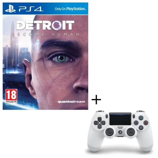 Pack Detroit Become Human + Manette PS4 DualShock 4 Glacier White V2