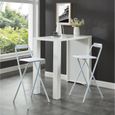 Lot de 2 tabouret de bar blanc