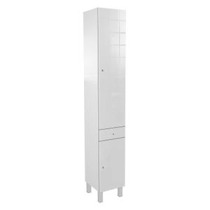 COLONNE - ARMOIRE SDB CORAIL Colonne de salle de bain L 30 cm - Blanc laqué