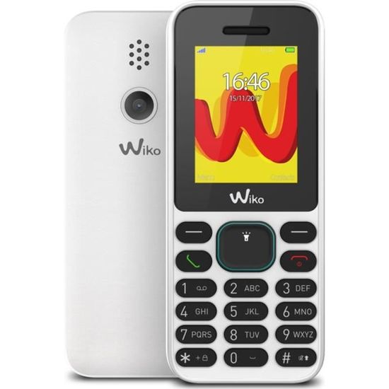 Téléphone portable - WIKO - Lubi 5 Blanc - GSM - 1,8" - 800 mAh - SMS/MMS