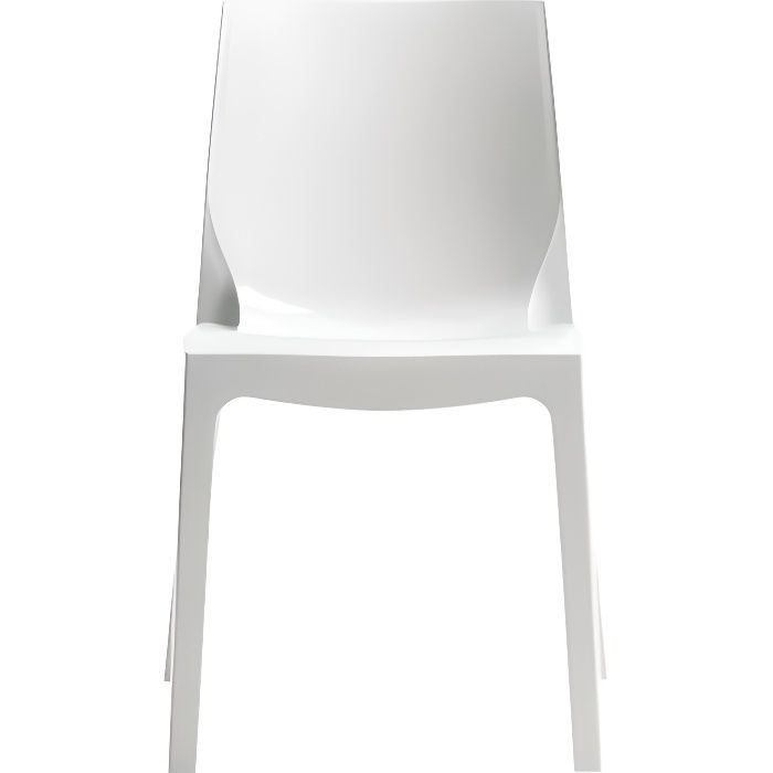 chaise - declikdeco - victory - blanc laqué - polycarbonate - design contemporain