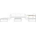 Salon de jardin d'angle modulable 5 places en aluminium avec pouf YUZU - BOCARNEA - Blanc - Extérieur - Jardin-2