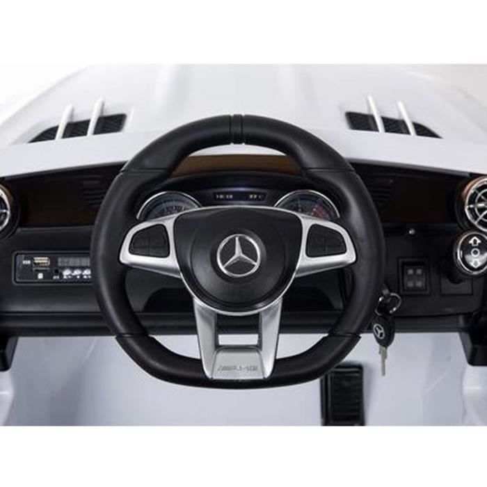 Mercedes Benz SL65 AMG 12 Volts Blanche - Voiture Électrique Enfant 12 V -  Véhicule Jouet Bébé Garçon Fille