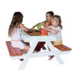 Table pique-nique en bois pour enfant avec bac à sable intégré - TRIGANO - PICSAND - Mixte - A partir de 3 ans-1