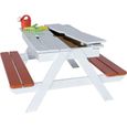 Table pique-nique en bois pour enfant avec bac à sable intégré - TRIGANO - PICSAND - Mixte - A partir de 3 ans-2