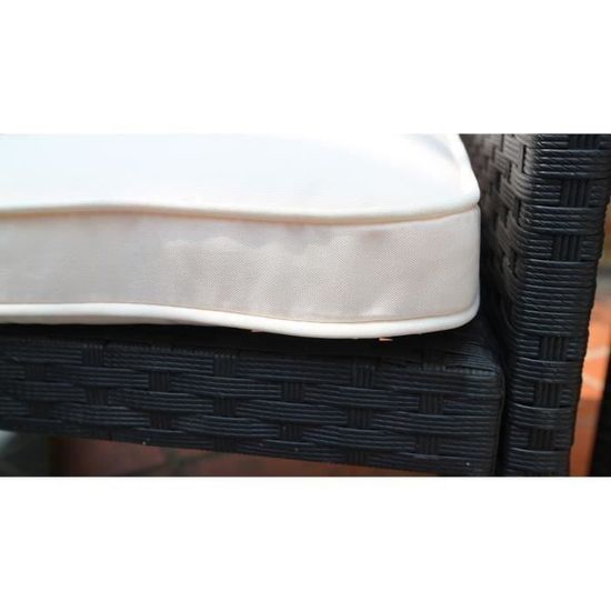Salon De Jardin En Resine Tressee 4 Personnes Hilpea Ecru Achat