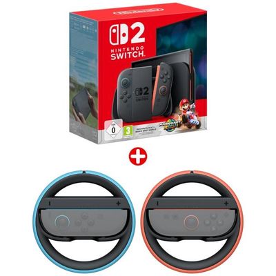 NINTENDO Switch 2 + Mario Kart World + VOLANTS