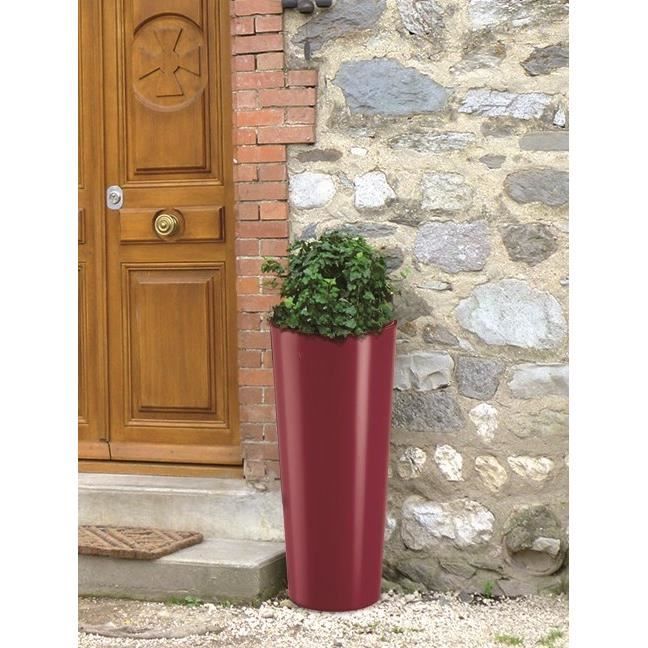 COSMOS Pot brillant hauteur 100 cm diamètre 45 cm rouge - Cdiscount Jardin