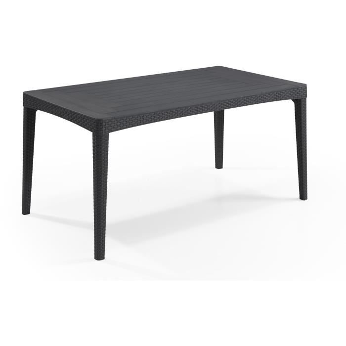 ALLIBERT JARDIN Table GIRONA 160x90cm + 4 fauteuils MONTANA Résine - vue 4