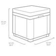 Table-pouf de jardin Keter - ALLIBERT by KETER - Cube avec coussin - Gris graphite - 47,1 L-3
