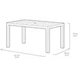 Table de jardin - rectangulaire - gris graphite - en résine finition bois - 4 à 6 personnes - Julie - Allibert by KETER-6