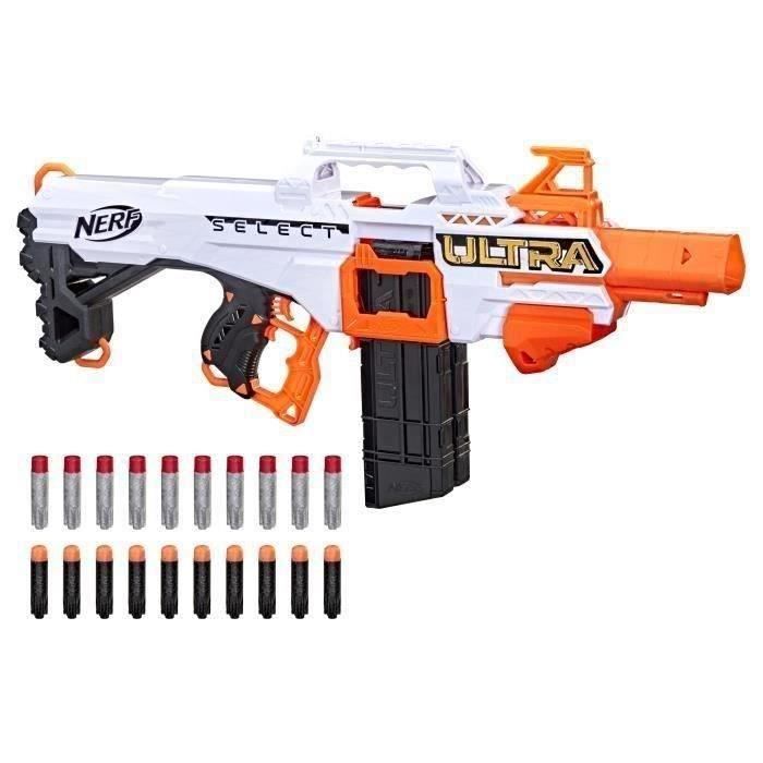 Nerf Ultra Select, Blaster motorisé, tir de distance ou de précision, inclut chargeurs et fléchettes