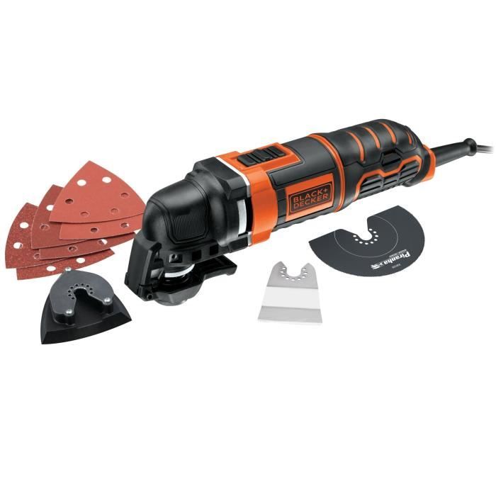 Outil Oscillatoire 280W BLACK+DECKER (Livré avec 9 accessoires) - MT280BA-QS