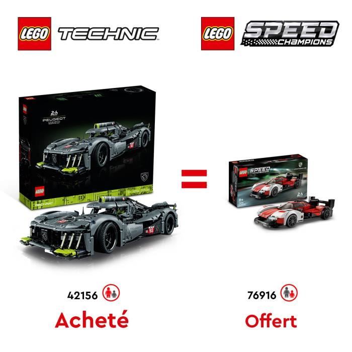 LEGO® Technic 42156 PEUGEOT 9X8 24H Le Mans Hybrid Hypercar + LEGO® Speed Champions 76916 Porsche 963