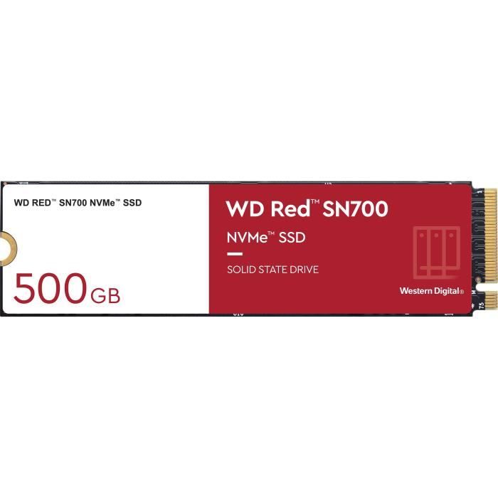 Disque SSD NVMe™ pour NAS - WD Red™ SN700 NVMe™ SSD, 500Go -  (WDBBDY5000ARD-WRSN ) - Cdiscount Informatique