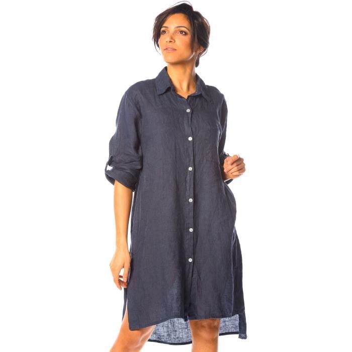 chemise longue en lin