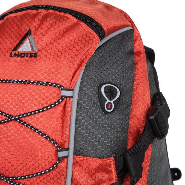 LHOTSE Sac dos 28 litres Rouge Gris Cdiscount Sport