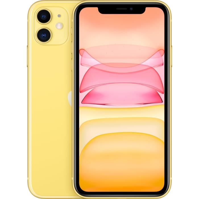 Acheter Téléphone portable APPLE iPhone 11 Jaune 64 Go pas cher Achat Téléphone portable APPLE iPhone 11 Jaune 64 Go pas cher