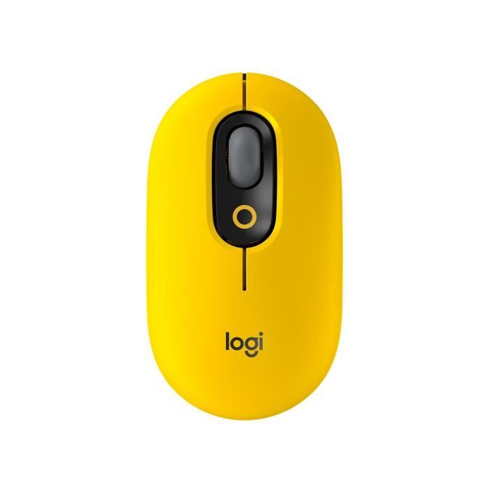 Souris - Sans fil - Logitech - Pop Mouse - avec Emoji - Jaune - Logitech