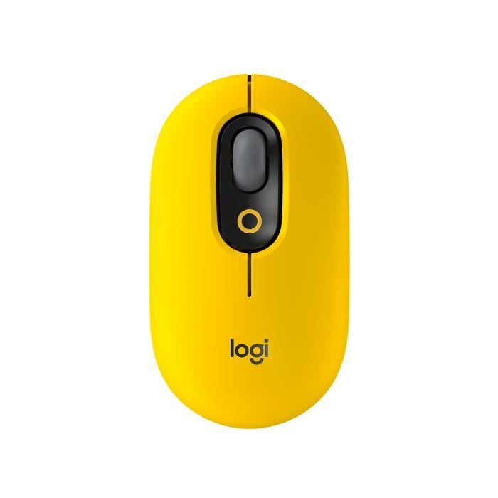Souris Sans Fil Logitech POP Mouse avec Emojis Personnalisables, Bluetooth,  USB, Multidispositifs - Jaune - Cdiscount Informatique