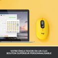 Souris Sans Fil Logitech POP Mouse avec Emojis Personnalisables, Bluetooth, USB, Multidispositifs - Jaune-2