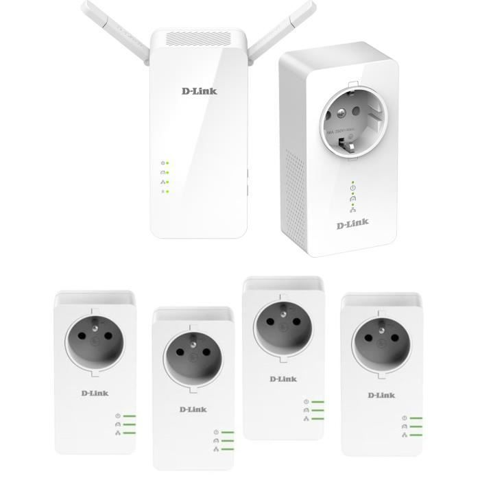 D-Link Pack 5 Adaptateurs CPL 1000 Mbit/s + 1 CPL Wifi AC 1200 Mbit/s -  Cdiscount Informatique