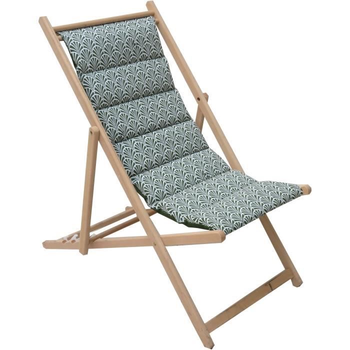 JARDIN PRIVE - Chilienne matelassée Norvège avocat - tissu traité déperlant