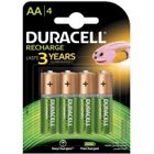 DURACELL Recharges Plus Piles Rechargeables type LR6 / AA 1300 mAh Lot de 4