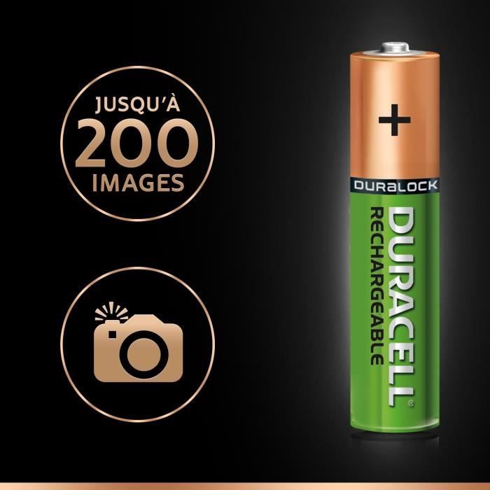 DURACELL - Piles HR03 AAA Rechargeables - Blister de 4 - MBG France