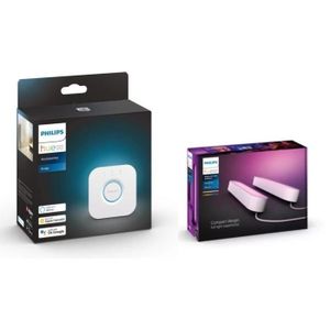 AMPOULE INTELLIGENTE Philips Hue Play Pack x2 Blanc + Pont