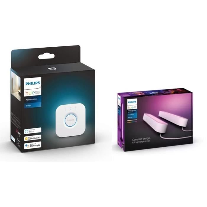 Philips Hue Play Pack x2 Blanc + Pont