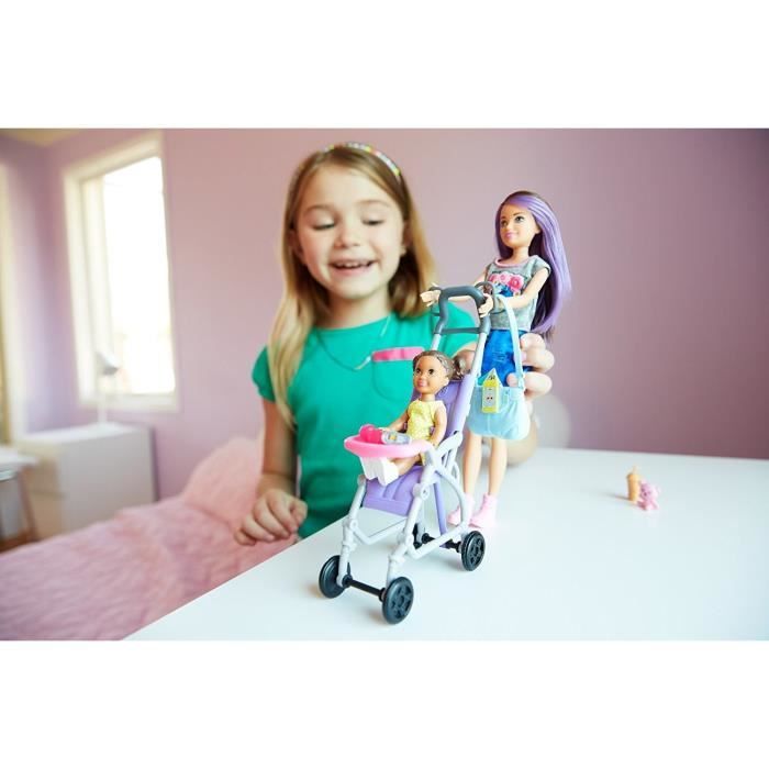 BARBIE Skipper baby sitter et sa poussette Cdiscount Jeux Jouets